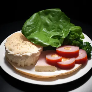 Fresh Vegetarian Salad with Tomato, Cucumber, and Cheese