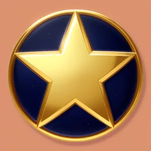 Shiny Black Round Metal Button Symbol