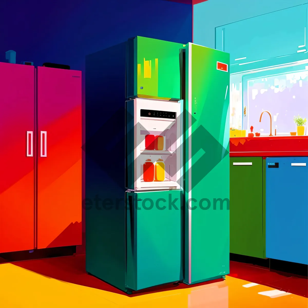 Picture of 3D Vending Machine with Locker Door