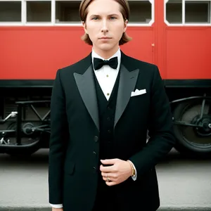 Professional Businessman in Attractive Suit and Bow Tie