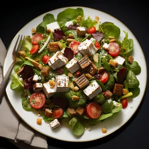 Fresh & Delicious Vegetarian Salad with Grilled Veggies