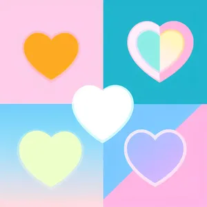 Pretty Pink Heart Valentine's Day Card Design