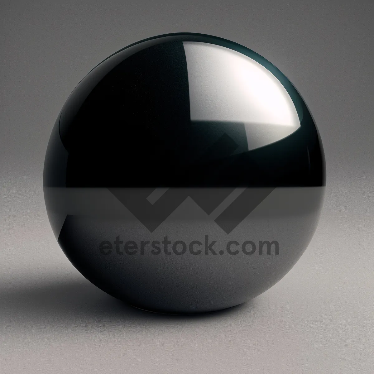 Picture of Shiny Glass Sphere Ball Icon with Reflection