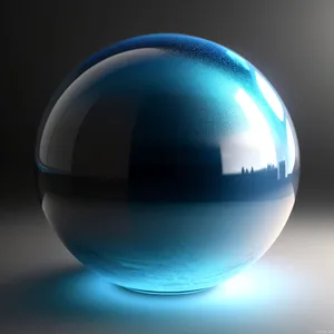 Globe Icon: Shiny Glass Planet Sphere Design