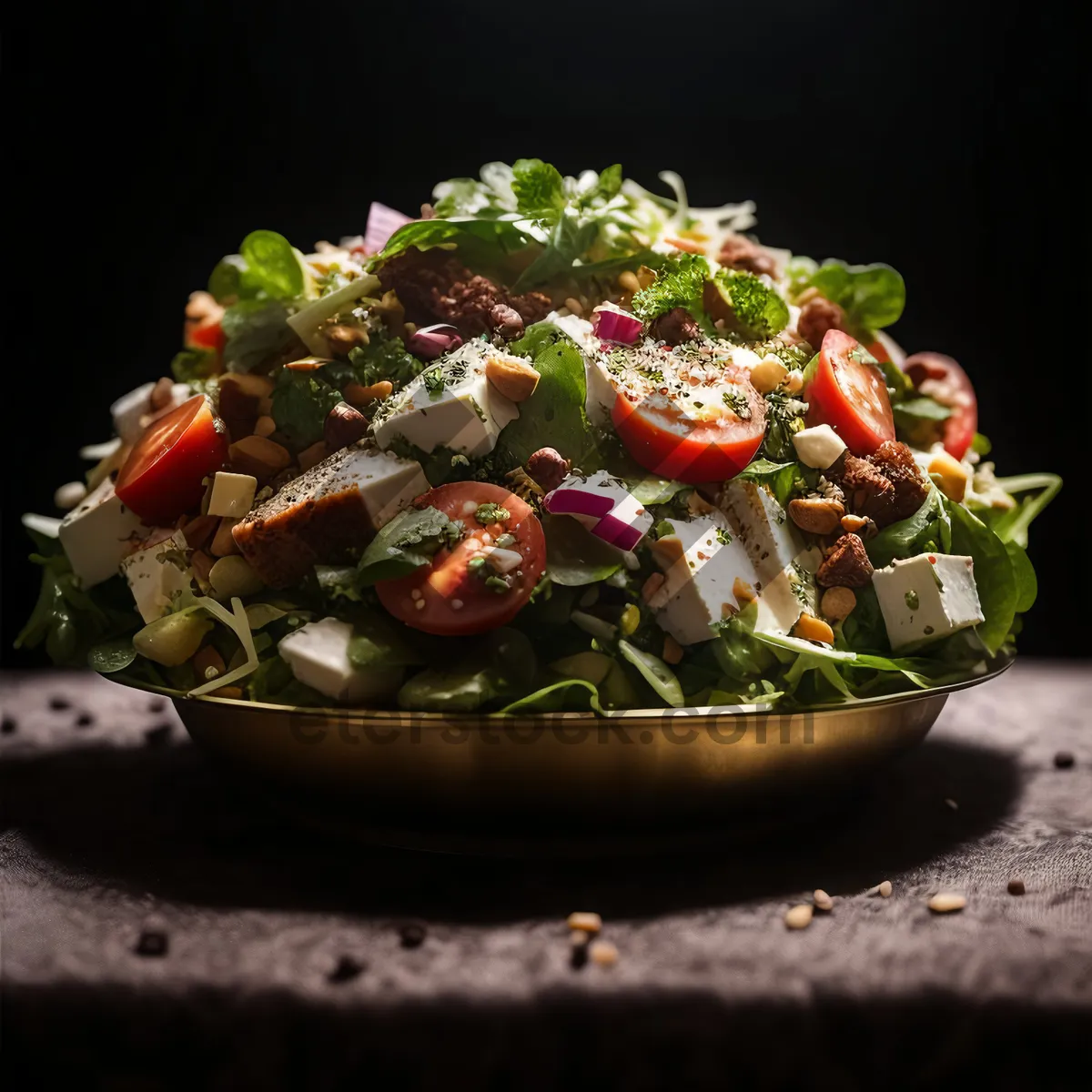 Picture of Fresh Gourmet Salad with Grilled Beef and Olive Oil