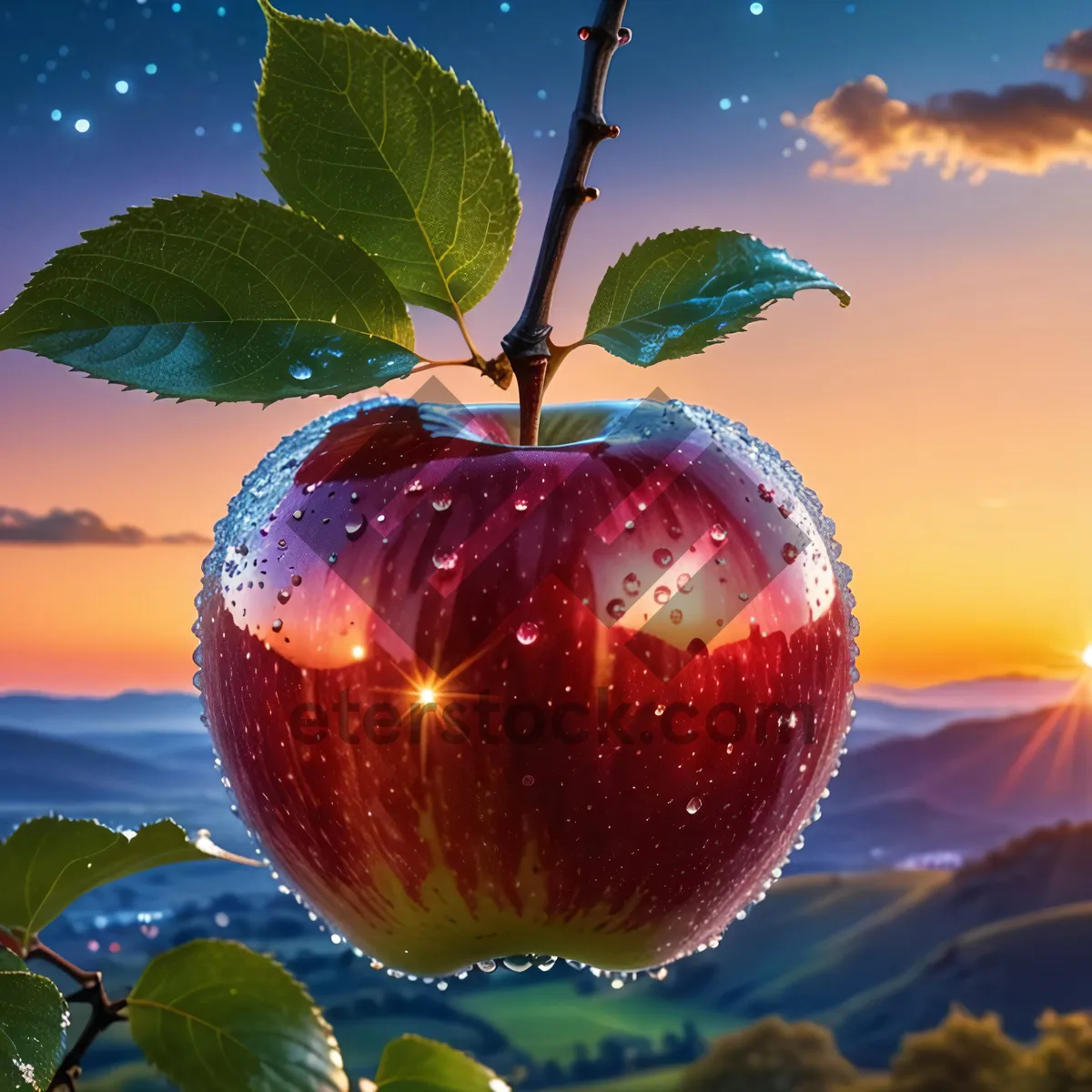 Picture of Fresh and Juicy Red Delicious Apple for Healthy Eating