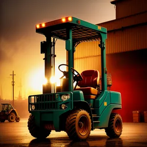 Industrial Heavy Machinery: Forklift Truck for Construction Work