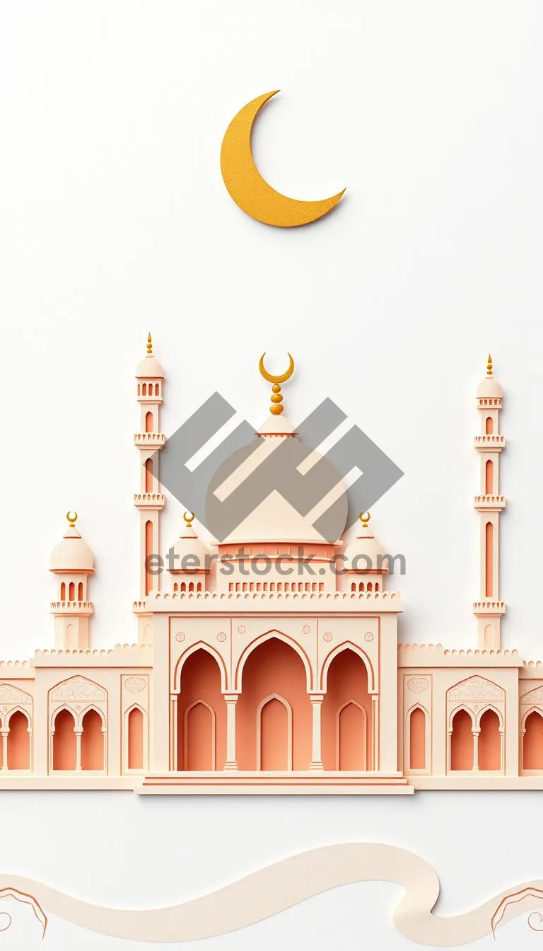 Picture of Historic Cathedral with Gold Dome and Cross Tower