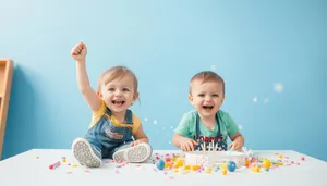 Cheerful boy smiling with toy in hand