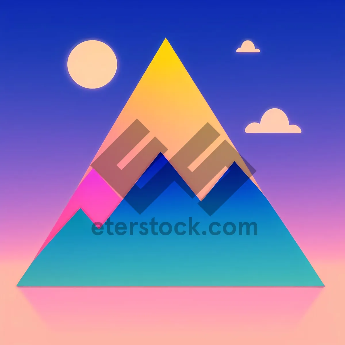 Picture of Symbolic Pyramid Design - Graphic Icon Shape