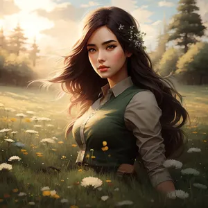 Happy Fashion Model with Pretty Smile