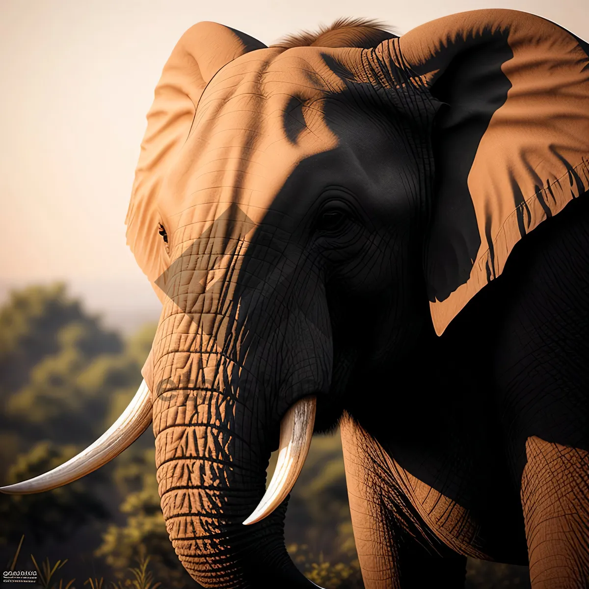 Picture of Wild African Elephant in South African National Park