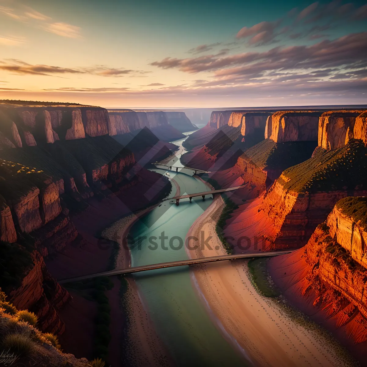 Picture of Majestic Sunset Over Grand Canyon.