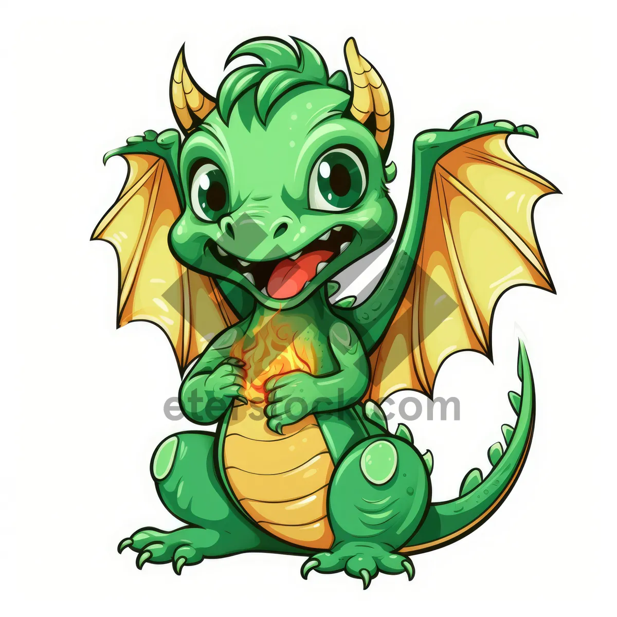 Picture of Cute Cartoon Animal Graphic Drawing Art Clip Art.