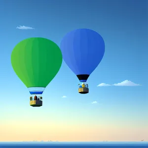 Colorful Balloon Party in the Sky