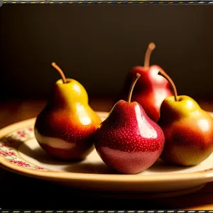 Fresh and Juicy Fruits: Pear, Apple, Banana