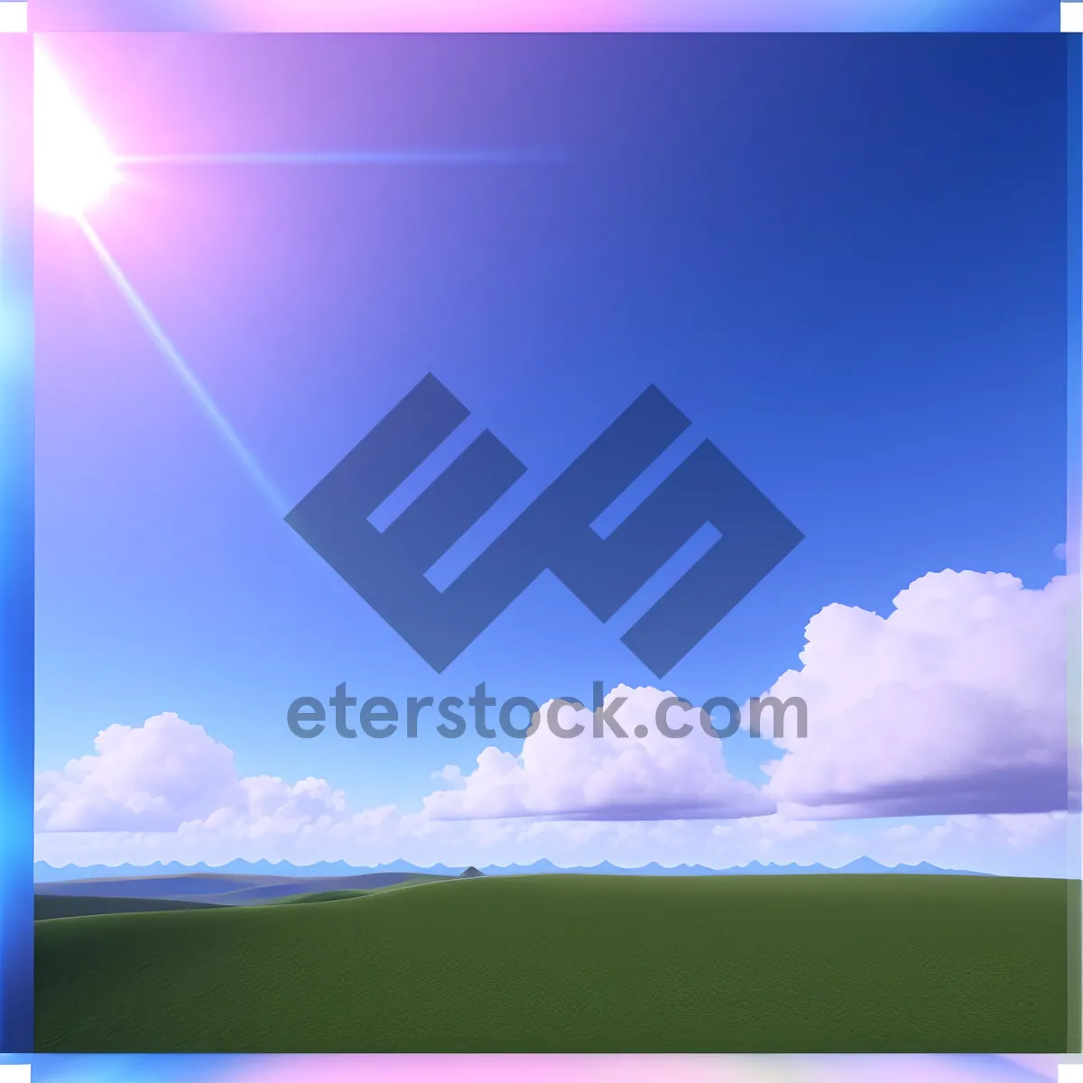 Picture of Vibrant Sunny Sky with Clouds