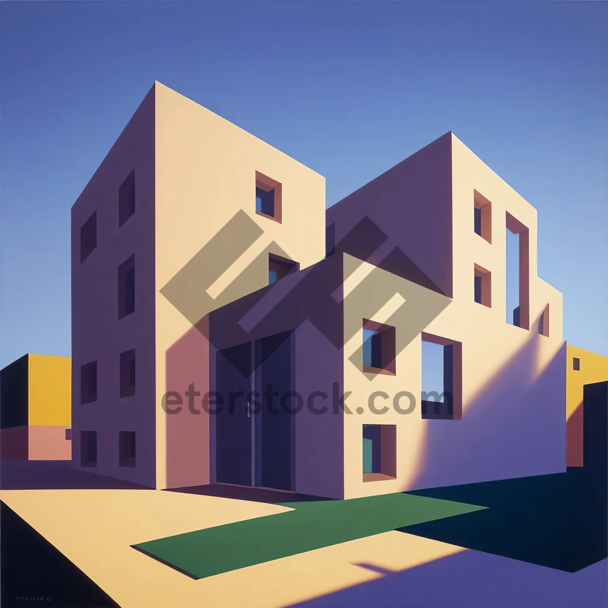 Picture of Modern 3D Villa Design with Chimney