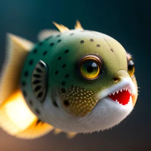 Colorful Tropical Fish Swimming in Aquarium