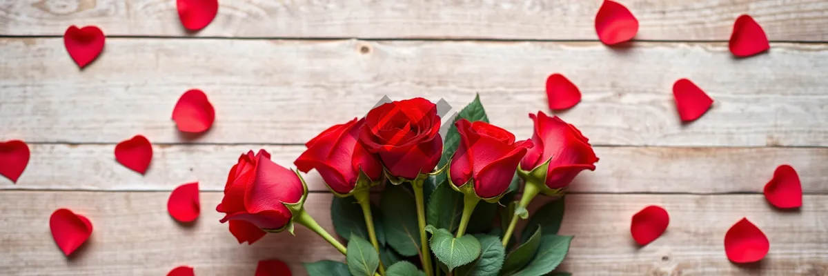 Picture of Romantic Pink Rose Flower Arrangement for Valentine's Day