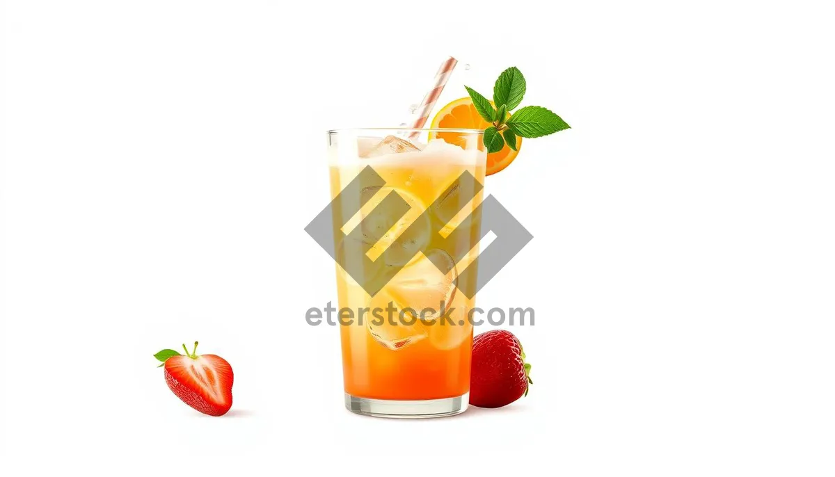 Picture of Refreshing Citrus Vodka Cocktail with Fresh Lemon Slice