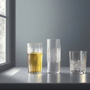 Golden Lager Beer Glass with Bubbling Refreshment