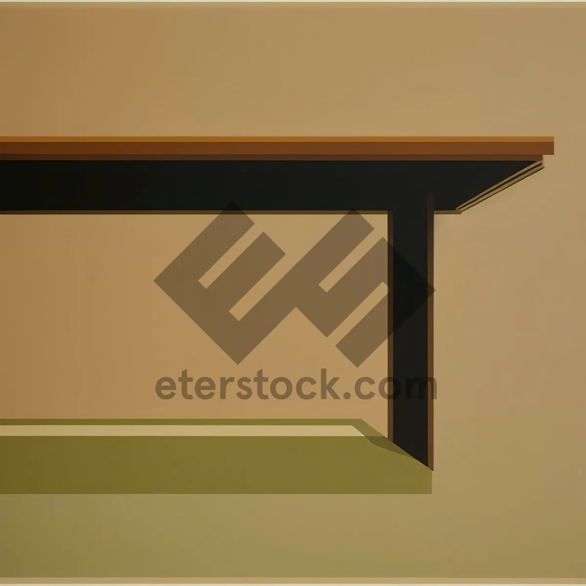 Picture of Modern wooden shelf bracket for tabletop design