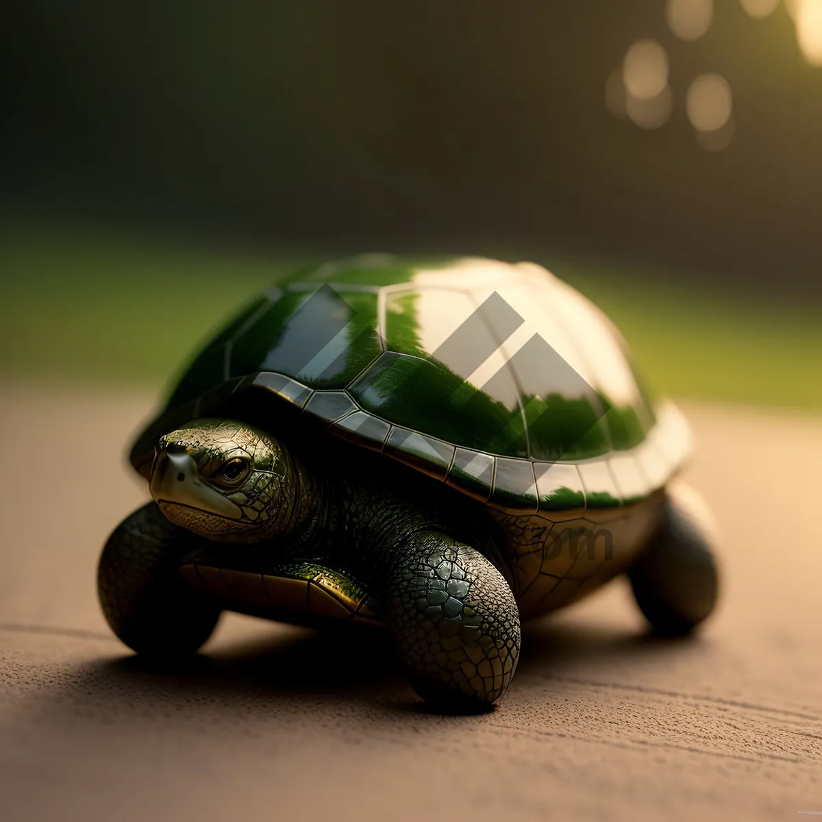 Picture of Hard-shell Terrapin: Slow-moving Reptile in Mud