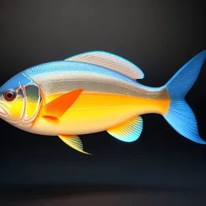 Vibrant Orange Goldfish Swimming in Aquarium