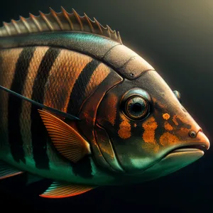 Colorful Fish Swimming in Underwater Reef