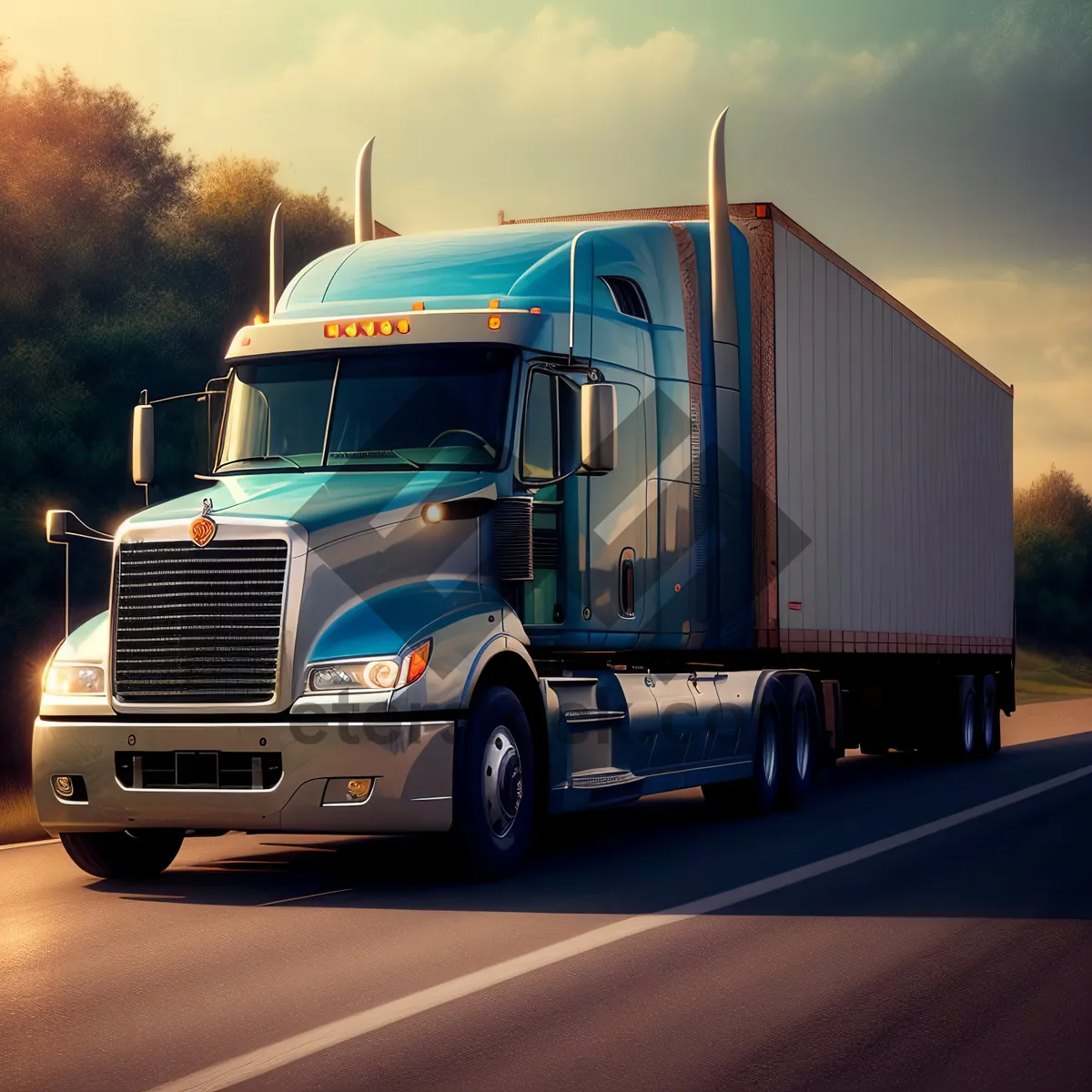 Picture of Freight Truck Speeding on Highway