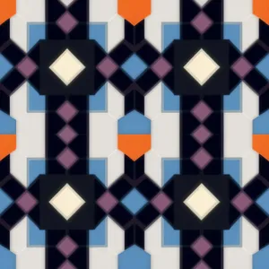 Geometric colorful checkered mosaic wallpaper design