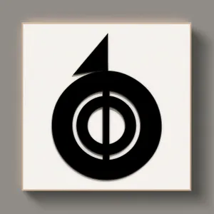 Black 3D Circle Design Icon