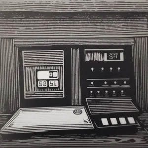 Vintage radio receiver for nostalgic broadcasting enthusiasts.