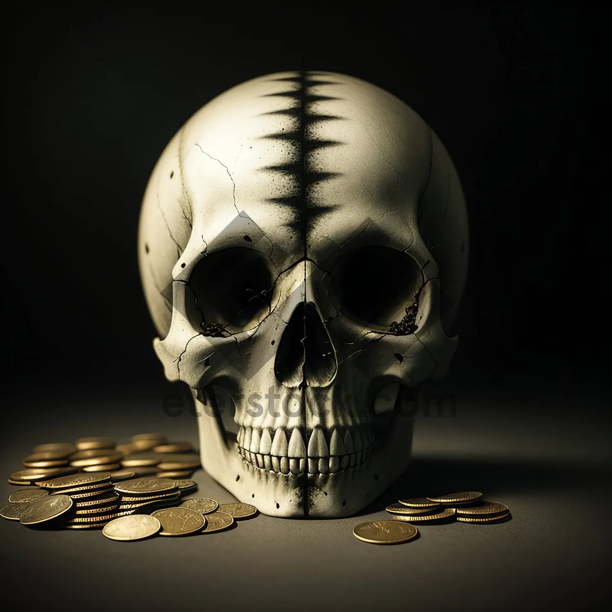 Picture of Scary Skull Mask with Poisonous Skull Design