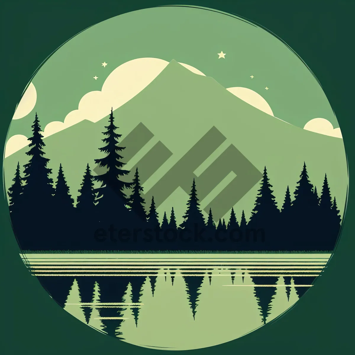 Picture of Moonlit Caribou Globe - A Nighttime Silhouette Design