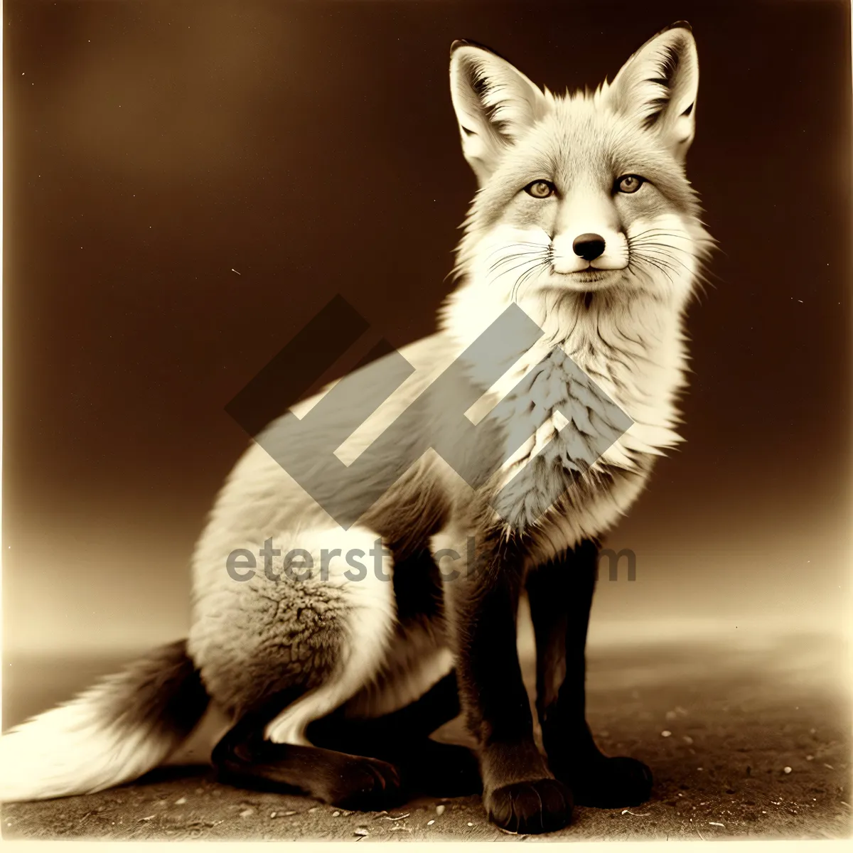 Picture of Adorable Red Fox Kitten with Piercing Eyes