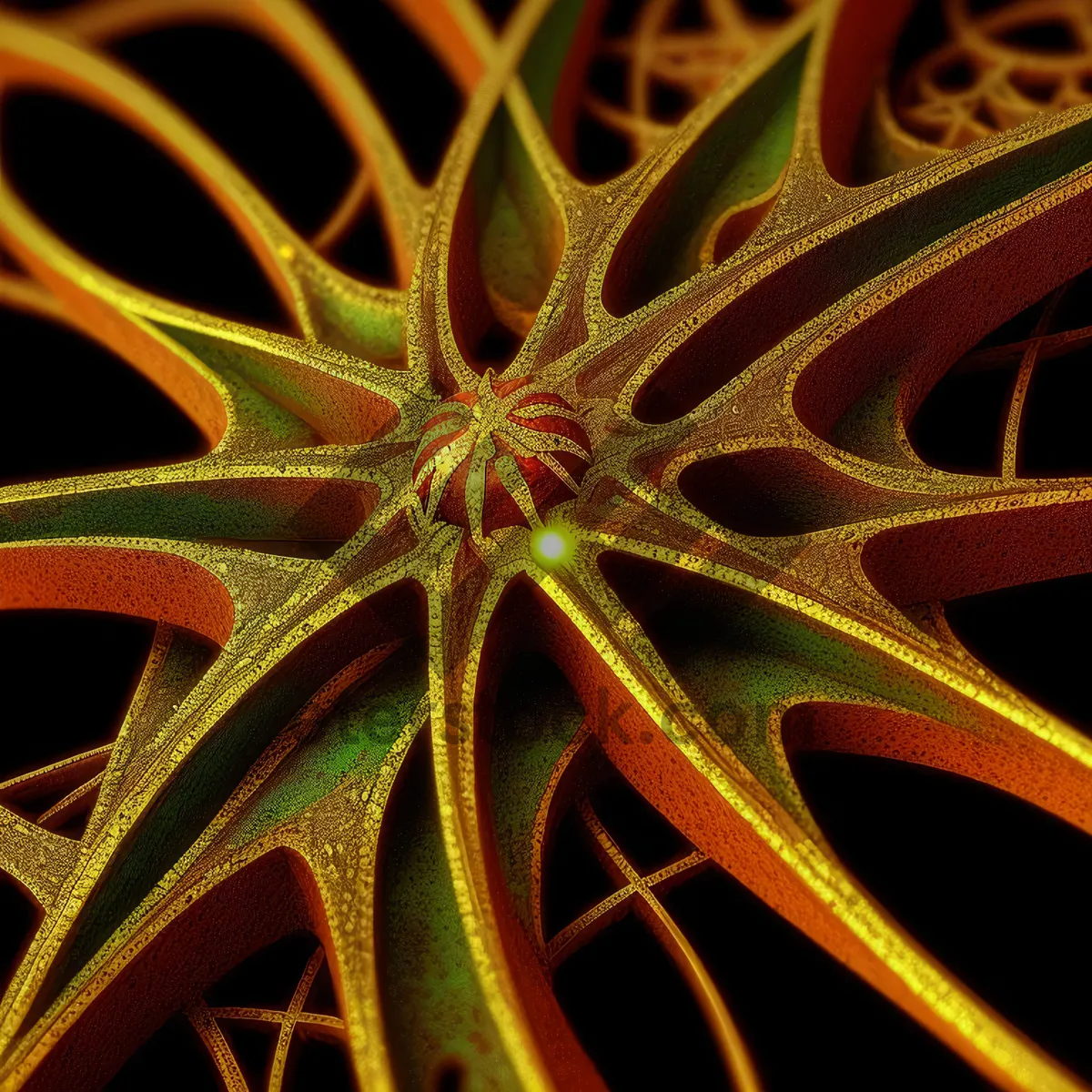 Picture of Vibrant Fractal Plant Design: A Colorful Futuristic Botanical Creation