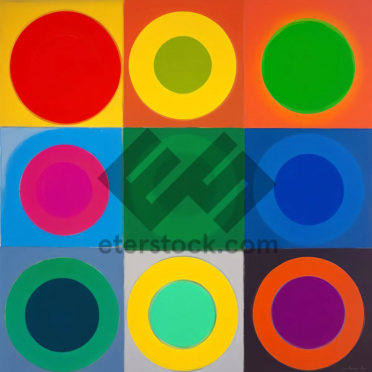 Picture of Vibrant Circle Button Set - Bright, Colorful Icons