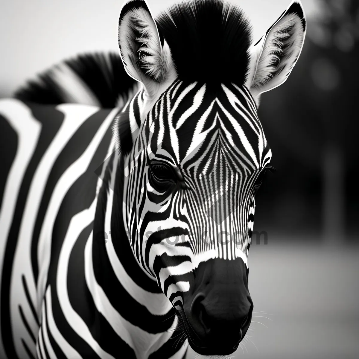 Picture of Striped Equine Majesty in South African Wilderness