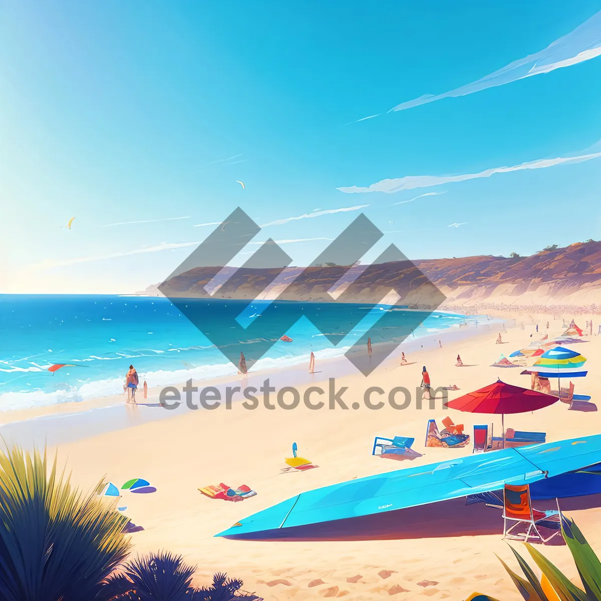 Picture of Tranquil Beach Paradise: Clear Waters and Sunlit Shore