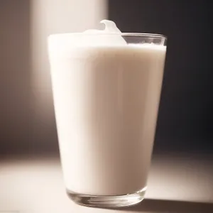 Refreshing Milkshake in a Glass