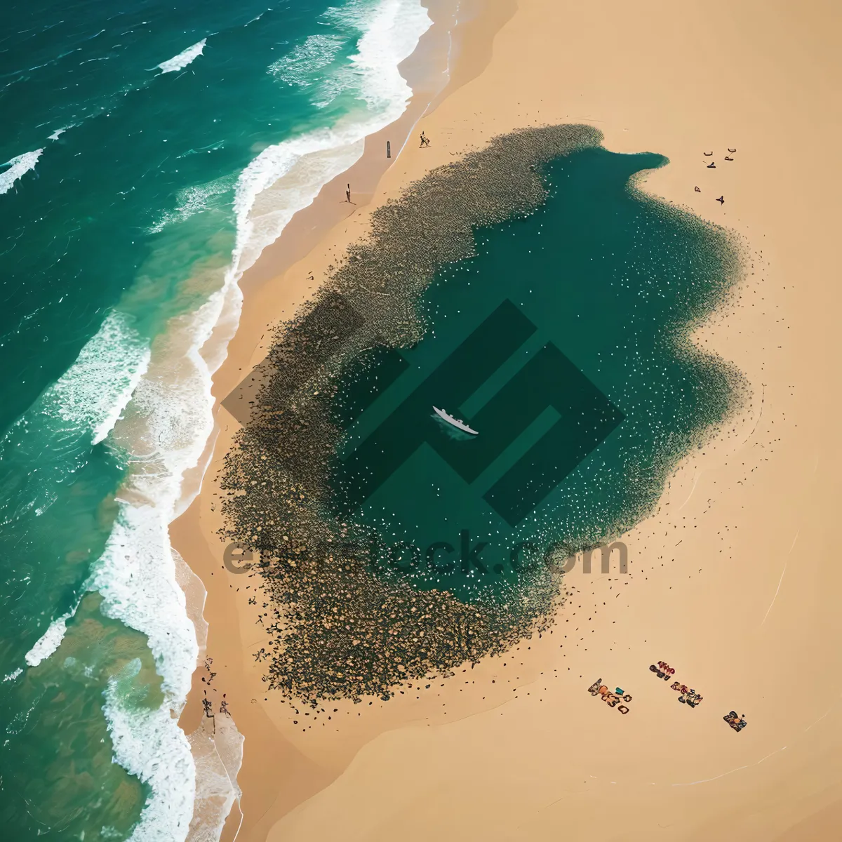 Picture of Tropical Paradise: Crystal Clear Waters and Sandy Beach