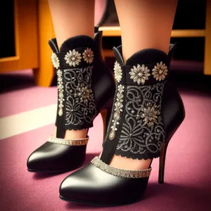 Sexy Lace Black Cowboy Boots for Fashionable Ladies