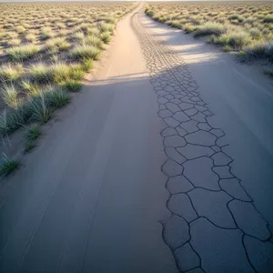 Scenic Highway Bend with Empty Road