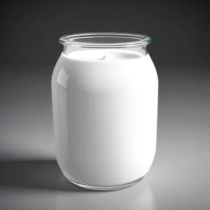 Refreshing Glass of Milk and Butter