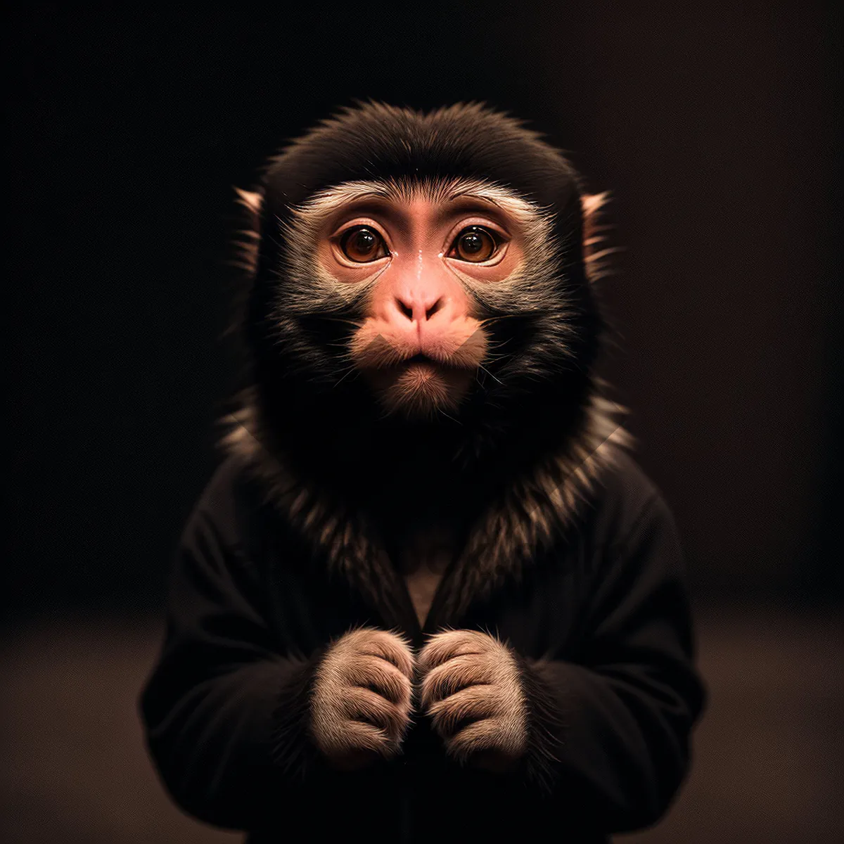 Picture of Mystic Baby Primate Portrait in Wild and Black