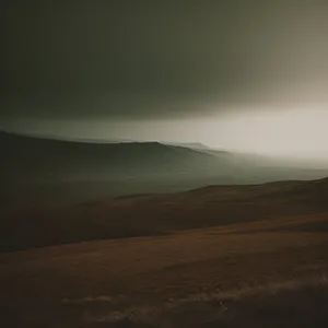 Scenic Sunset over Desert Dunes: A Majestic Landscape