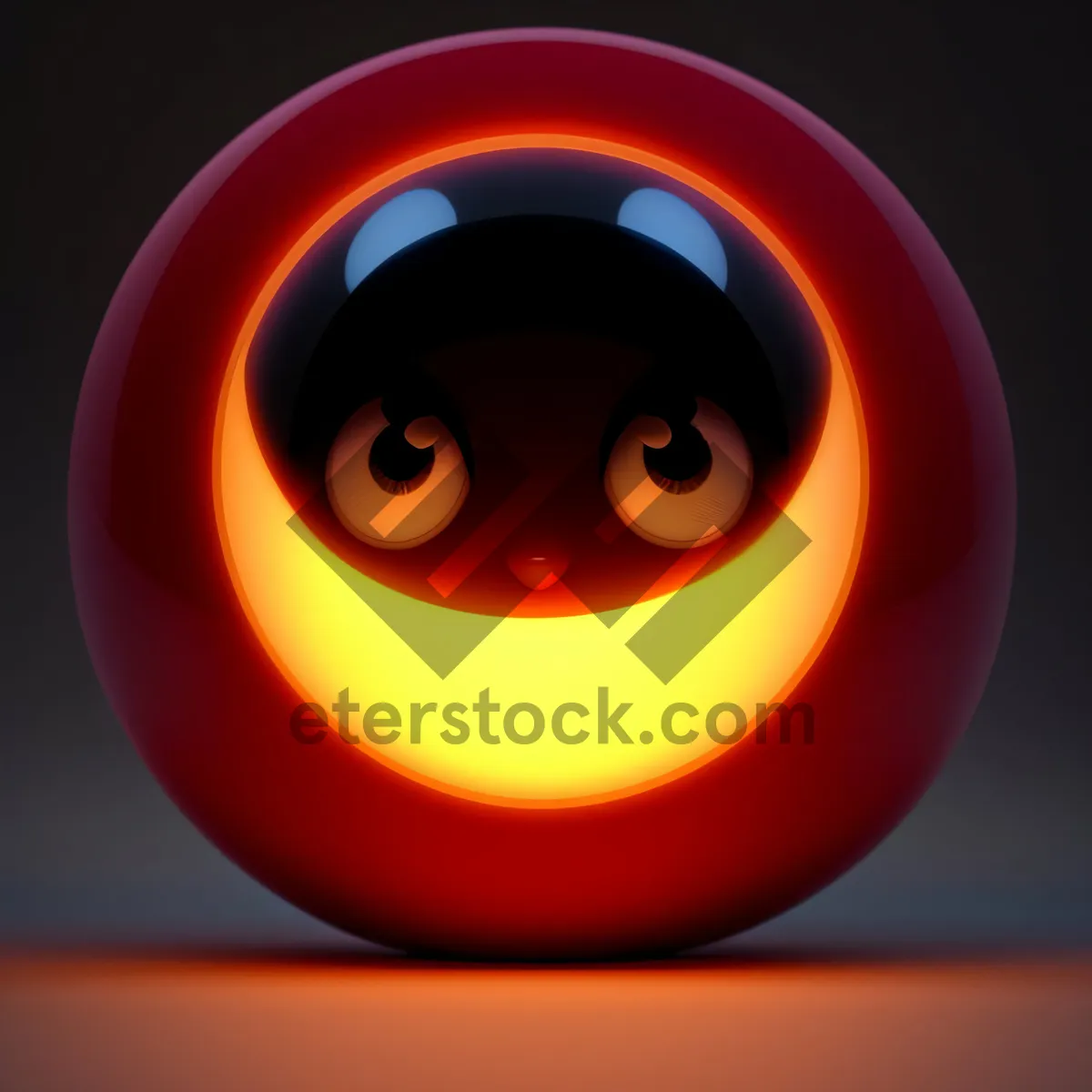 Picture of Shiny Orange Glass Button Icon