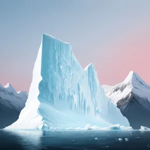 Arctic Iceberg Peak in Winter Wonderland